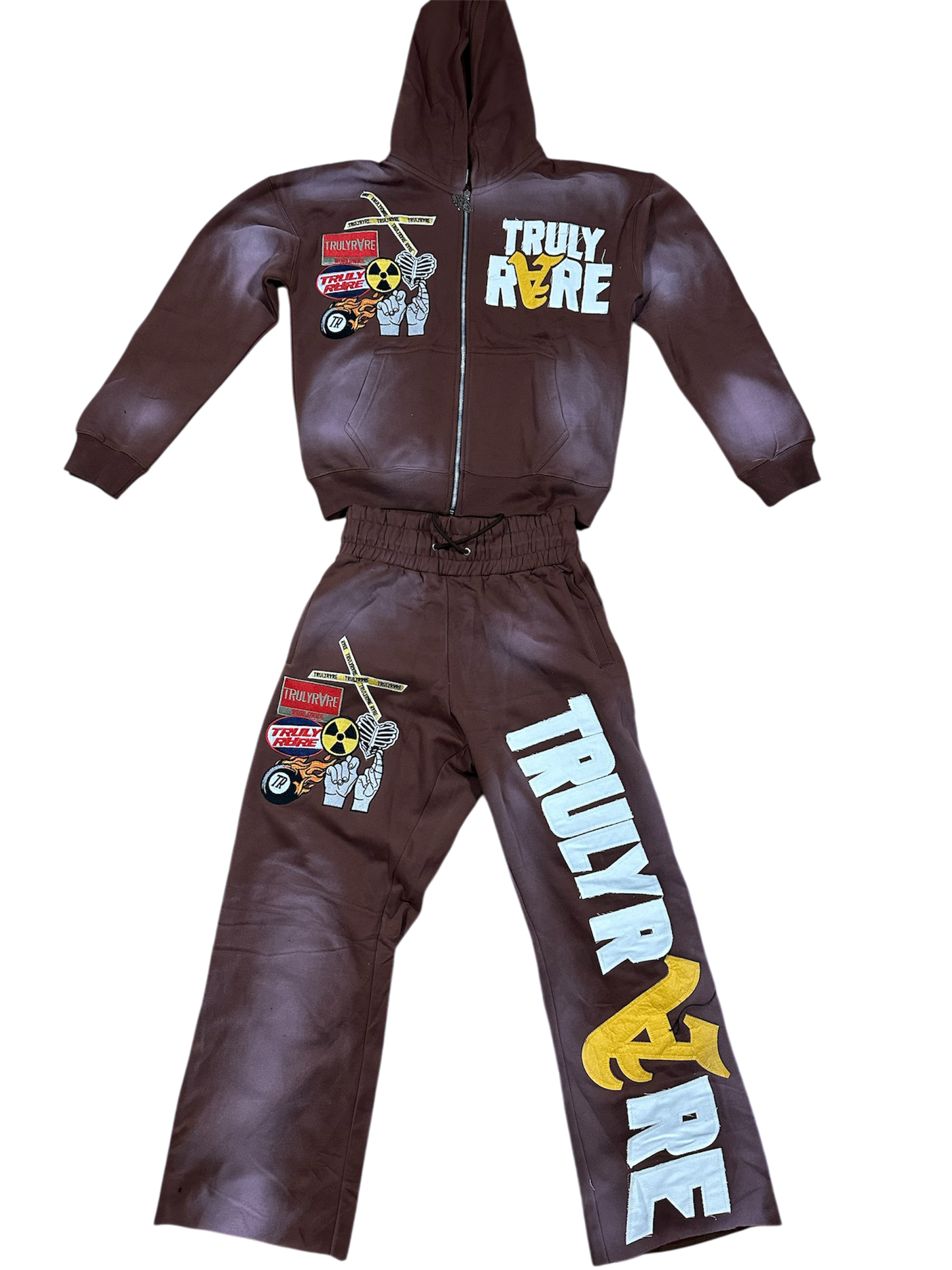 Sun washed brown sweatsuit
