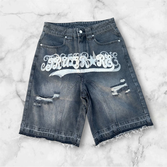 Black Jean Shorts